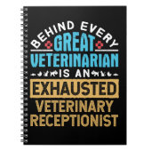 Funny Exhausted Veterinary Receptionist Empfang Notizblock (Vorderseite)