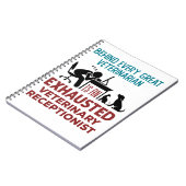 Funny Exhausted Veterinary Receptionist Notizblock (Linke Seite)