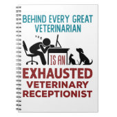 Funny Exhausted Veterinary Receptionist Notizblock (Vorderseite)