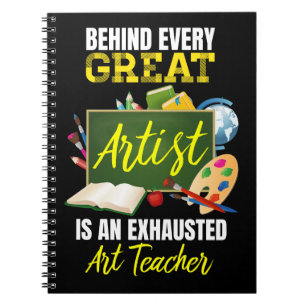Funny Exhauted Art Teacher Zurück in die Schule Notizblock