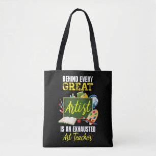 Funny Exhauted Art Teacher Zurück in die Schule Tasche