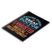 Funny Exhauted Medical Receptionist Notizblock (Linke Seite)