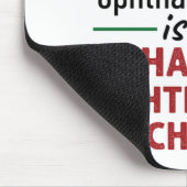 Funny Exhauted Ophthalmic Techniker Mousepad (Ecke)