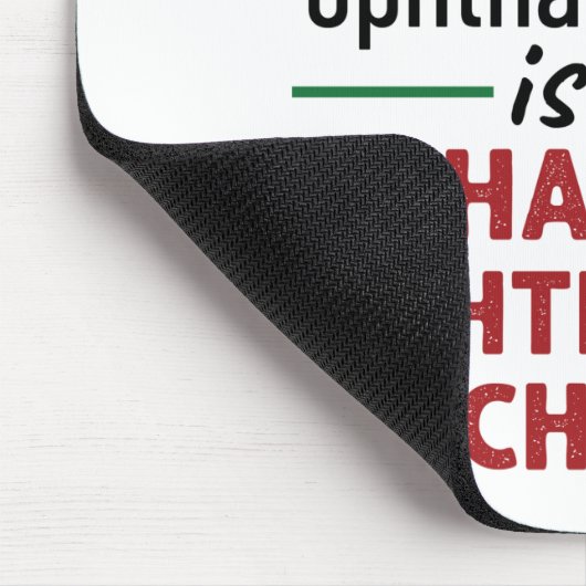 Funny Exhauted Ophthalmic Techniker Mousepad (Ecke)