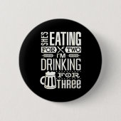 Funny Expecting Dad Shirt For Pregnancy New Dad Fa Button (Vorderseite)