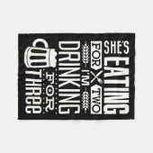 Funny Expecting Dad Shirt For Pregnancy New Dad Fa Fleecedecke (Vorderseite (Horizontal))