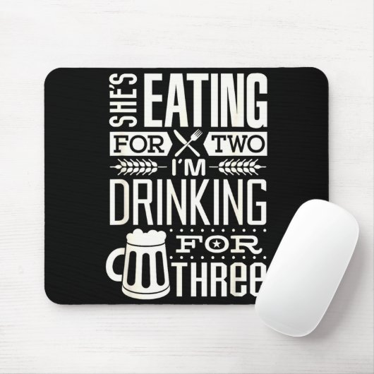 Funny Expecting Dad Shirt For Pregnancy New Dad Fa Mousepad (Mit Mouse)