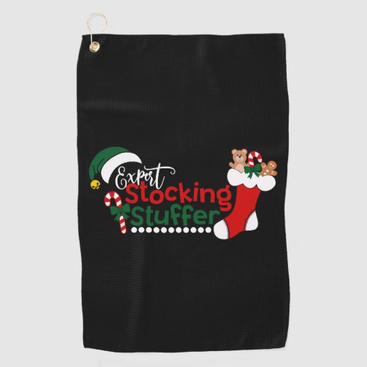 Funny Expert Kleine Geschenk Weihnachten Golfhandtuch (Vorderseite)
