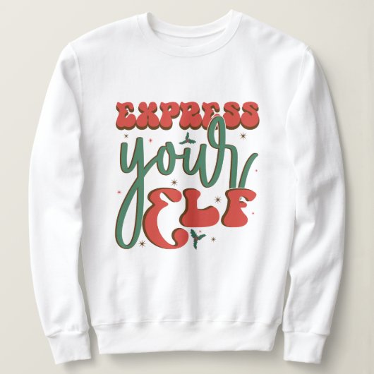 Funny Express dein Elf White Sweatshirt (Design vorne)
