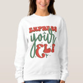 Funny Express dein Elf White Sweatshirt (Vorderseite)