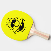 Funny Expression Yellow Face Tischtennis Schläger (Seitenansicht)