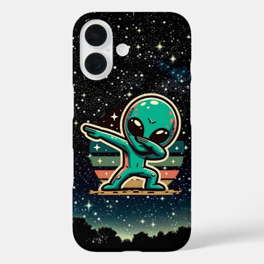 Funny Extraterrestristristrial Alien Dabbing Case-Mate iPhone Hülle (Rückseite)