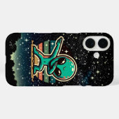 Funny Extraterrestristristrial Alien Dabbing Case-Mate iPhone Hülle (Rückseite (Horizontal))