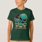 Funny Extraterrestristristrial Alien Dabbing T-Shirt (Vorderseite)
