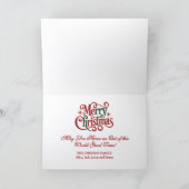 Funny Extratressial Santa Christmas Feiertagskarte (Innenseite)