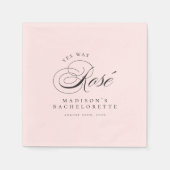 Funny Extravagant Yes Way Rosé Wine Bachelorette Serviette (Vorderseite)