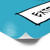 Funny Extreme Free Range Chickens Poster (Ecke)