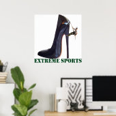 Funny Extreme Sports - Showklettern Poster (Heimbüro)