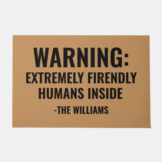 Funny 'Extremely Friendly Humans' Custom Doormat Fußmatte (Vorderseite)