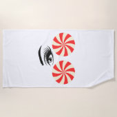 Funny Eye Candy Beach Towel for Women Strandtuch (Vorderseite)