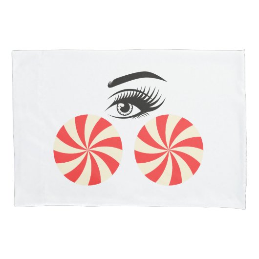 Funny Eye Candy Pillowcase for Women - Bedroom Fun Kissenbezug (Vorderseite)