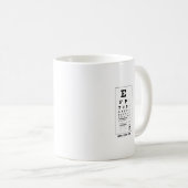 Funny Eye Chart Kaffeetasse (VorderseiteRechts)