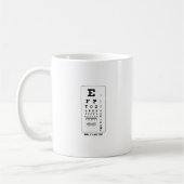 Funny Eye Chart Kaffeetasse (Links)