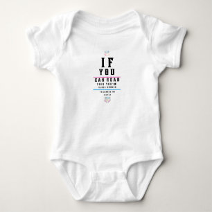 Funny Eye Chart lest meinen Windschutzanzug Baby Strampler