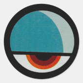 Funny Eye Runder Aufkleber (Vorderseite)