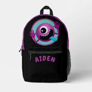 FUNNY EYEBALL MONSTER KIDS Personalisiert Bedruckter Rucksack
