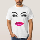 Funny Eyebrows and Lips T-Shirt (Vorderseite)