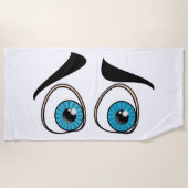 Funny Eyes Beach Handtuch (Vorderseite)