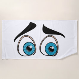 Funny Eyes Beach Handtuch