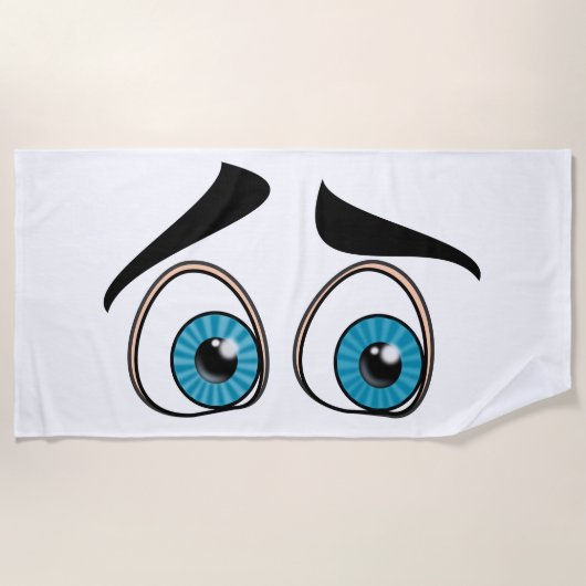 Funny Eyes Beach Handtuch (Vorderseite)