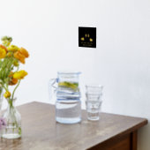 Funny Eyes Black Gold Foil Print Poster mit Text (Ablage(Küche))