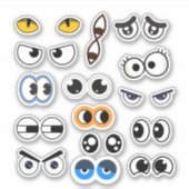 Funny Eyes Expression Googly Eyes Sticker Set (Vorderseite)