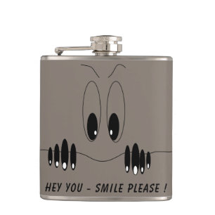 Funny Eyes Flask Lächeln mit benutzerdefinierter F Flachmann