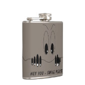 Funny Eyes Flask Lächeln mit benutzerdefinierter F Flachmann (Rechts)