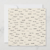 Funny eyes ink zeichne feines Kunstmuster Flachkar (Rückseite)