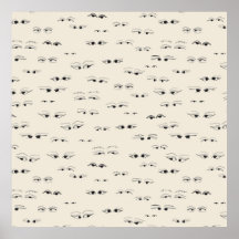 Funny eyes ink zeichne feines Kunstmuster