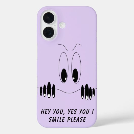 Funny Eyes iPhone Case - benutzerdefinierte Farbe  (Rückseite)