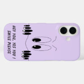Funny Eyes iPhone Case - benutzerdefinierte Farbe (Rückseite (Horizontal))