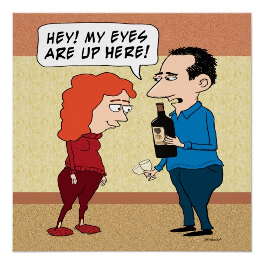 Funny Eyes On The Wine Poster (Vorderseite)