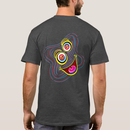 Funny Eyes Optical Illusion T-Shirt (Rückseite)