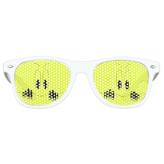 Funny Eyes Party Sonnenbrille Custom Text and Colo (Vorderseite)
