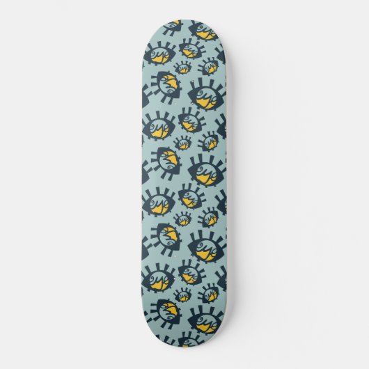 Funny Eyes Pattern Skateboard (Vorderseite)
