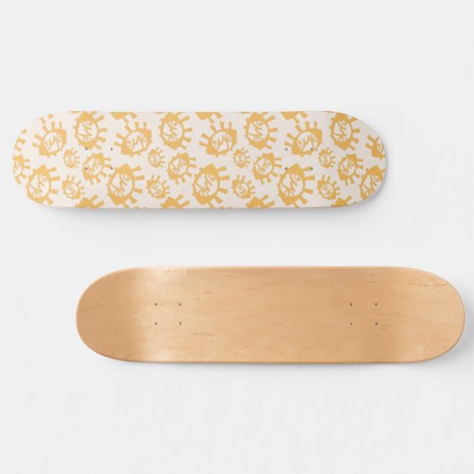 Funny Eyes Pattern Skateboard (Horizontal)