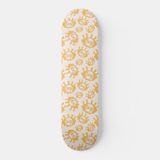 Funny Eyes Pattern Skateboard (Vorderseite)