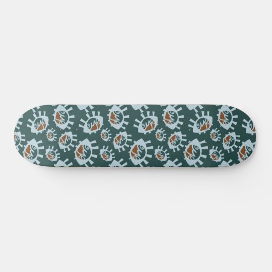 Funny Eyes Pattern Skateboard (Horizontal)