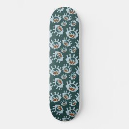Funny Eyes Pattern Skateboard